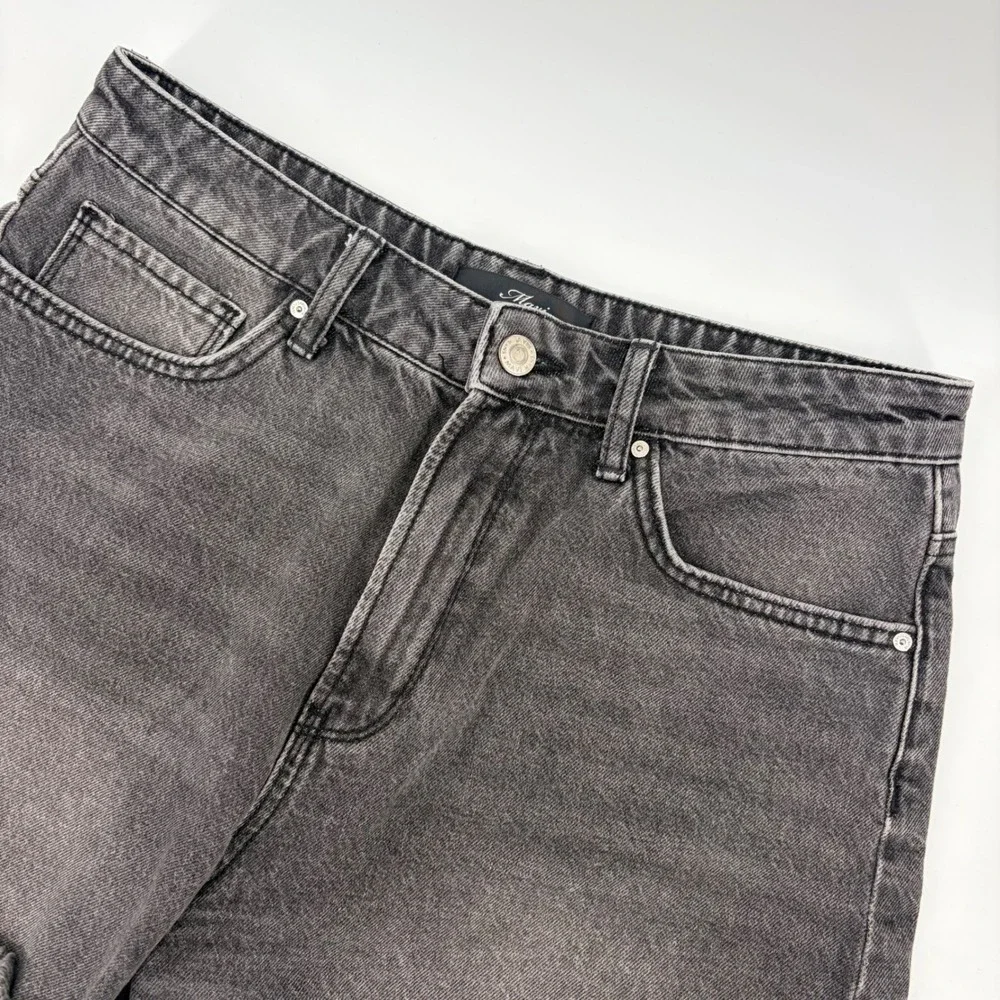 Mavi Denim Shorts Womens 29 Grey Millie High Rise Raw Hem Washed Cotton Casual